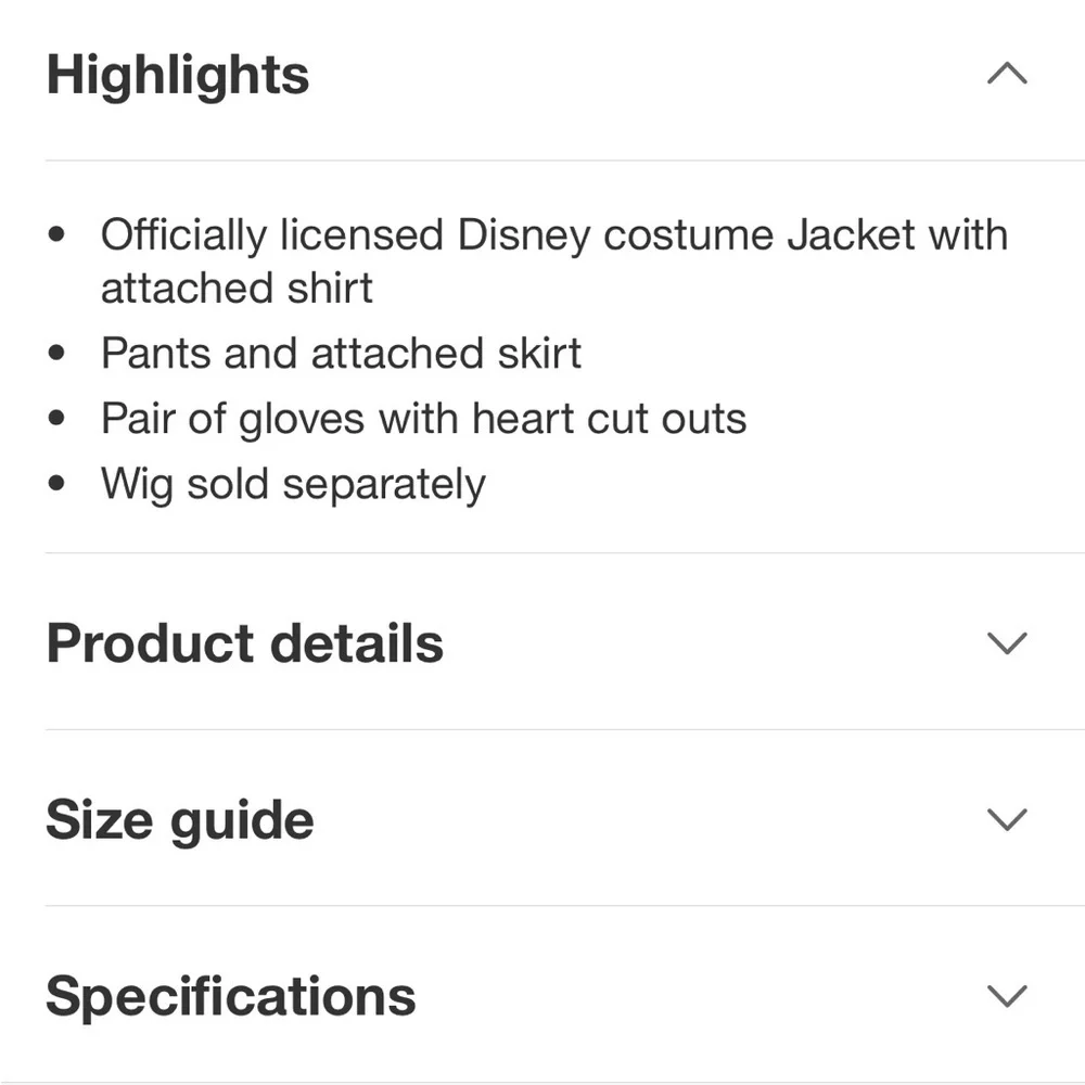 NWT Disney Descendants 4 Deluxe Kids Halloween Costume Red Deluxe Sz M & L - Picture 7 of 10